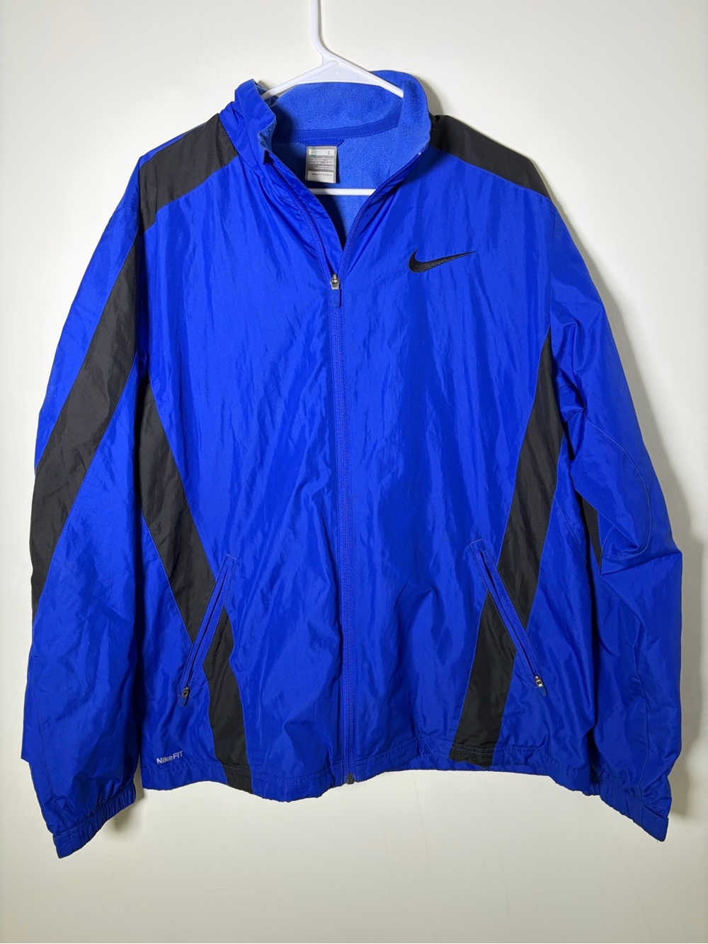 Nike Men's Size Large Royal Blue and Black Performance Jacket